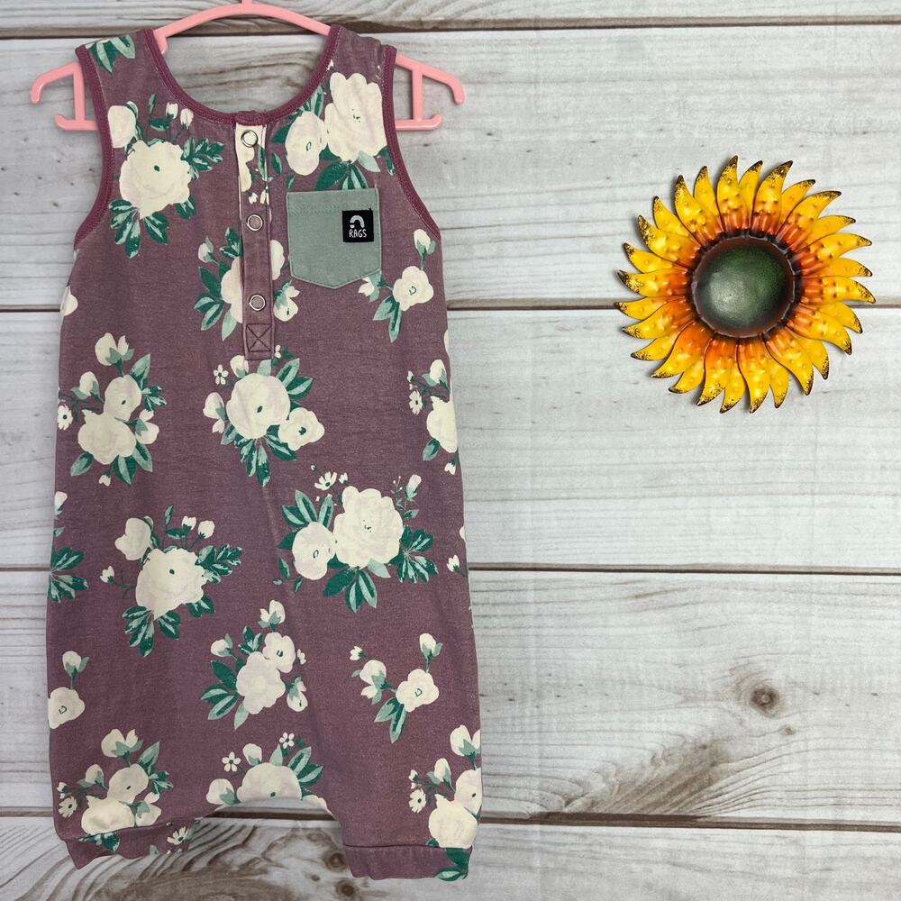rags floral tank romper 18-24M‎